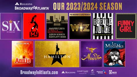 Broadway atlanta - The wait list for Fifth Third Bank Broadway in Atlanta’s 2022/2023 season is currently open. The renewal on sale begins on March 24th at 10am. New subscriptions are …